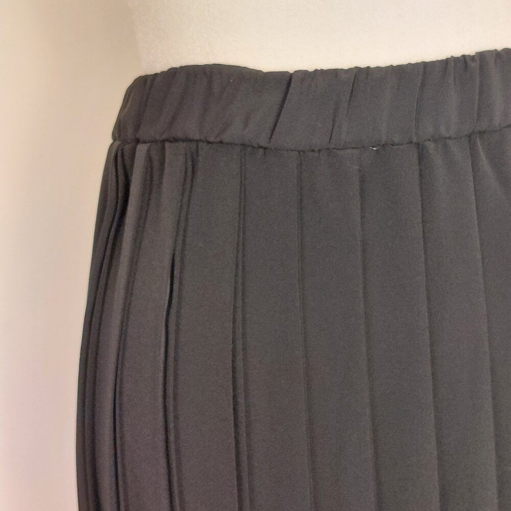 Vintage Peter Popovitch Pleated Black Maxi Skirt Size Medium - Picture 3 of 5